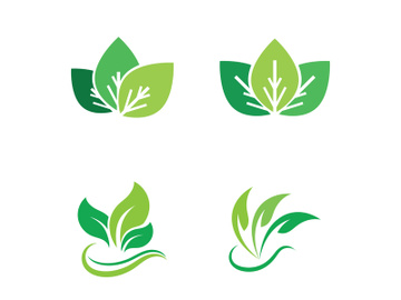 Nature leaf eco green logo icon preview picture