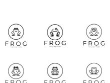 frog logo simple vector design template