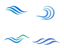 Water wave icon vector