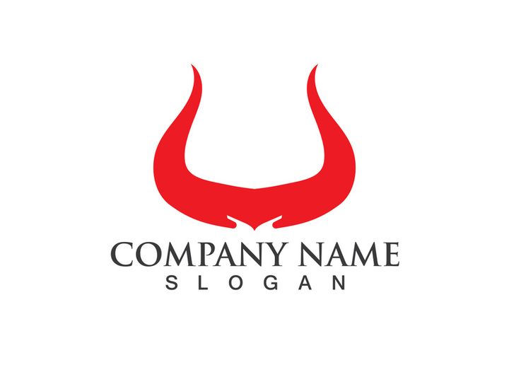 Devil horn vector icon logo design illustration template