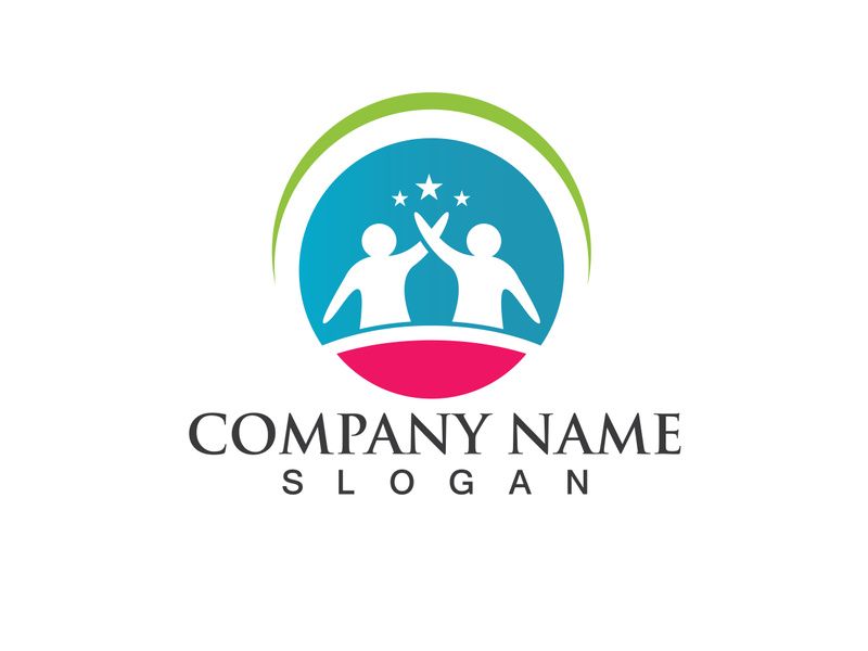 Community Logo Design Template for Teams or Groups.network and social icon design