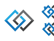 Home industrial Property concept icon logo illustration