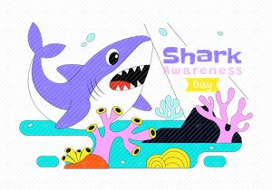 10 Shark Awareness Day Illustration