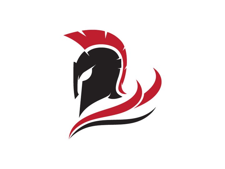 Spartan helmet icon illustration design