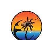 Palm logo icon template and symbol vector tree design