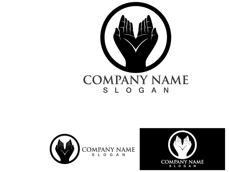 Hand Hope Logo And Symbol Care Vector
