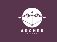 Archer Logo, Archery Arrow Vector, Elegant Simple Minimalist Design
