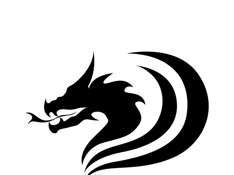 Dragon illustration icon design template vector