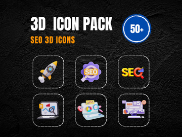 SEO 3D Icons for Social Media Marketing preview picture