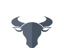 Bull head logo vector icon design illustration