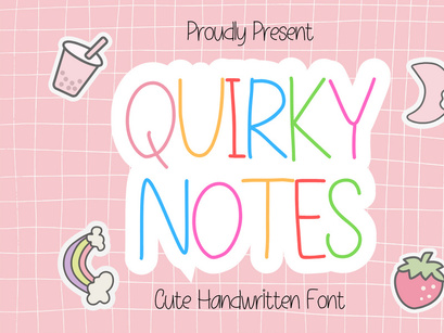 Quiky Notes - Cute Handwritten Font