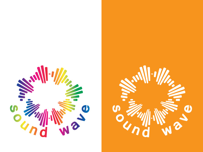 Sound waves vector illustration design template