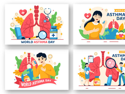 12 World Asthma Day Illustration