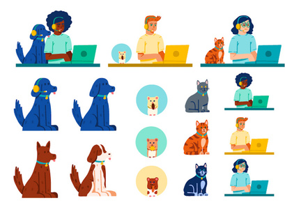 60+ WFH Pets & People Icons [Free Download]