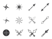 ninja weapons vector logo