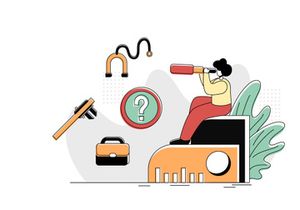 Flat Illustration Vector Graphic of Education Online