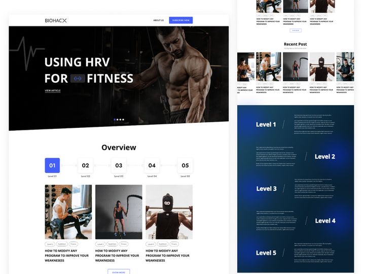 Biohack - Gym & Fitness Figma Template
