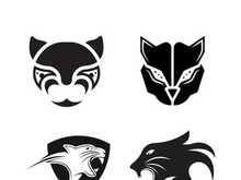 Panther head logo icon vector design template illustration