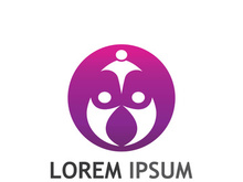 People social community logo design with creative idea