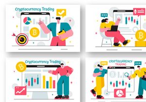 12 Cryptocurrency Trading and Blockchain Illustration