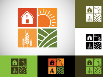 Farm House concept logo Template, Agriculture icon sign symbol preview picture