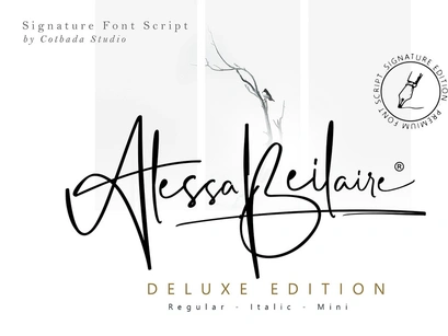 Alessa Beilaire Free Deluxe Edition Font