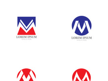 M Letter Logo Template vector illustration design