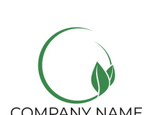 Green leaf logo design vector illustration