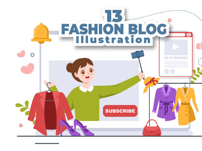 13 Beauty and Fashion Blog Illustration