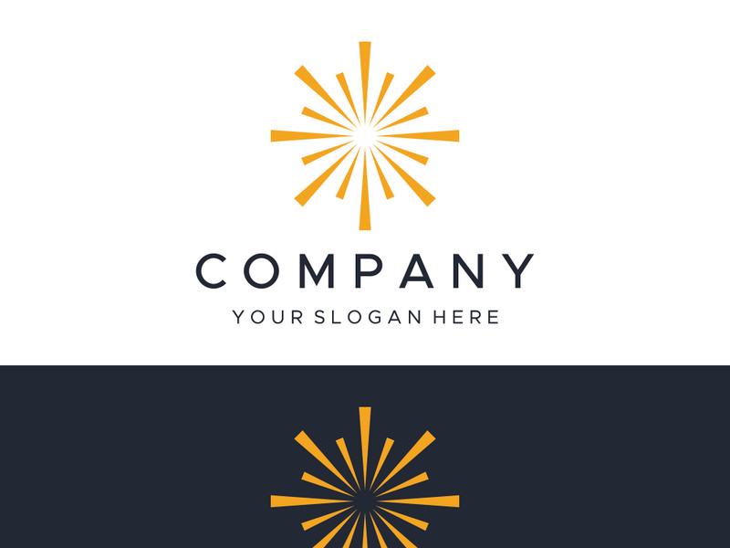 Colorful fireworks splash abstract logo design