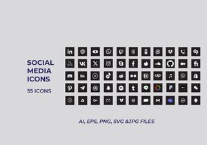 Popular social media icons