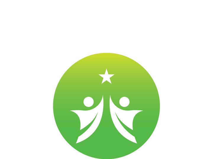 People star logo design to achieve a success or dream.