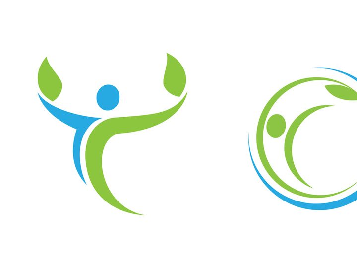 Healthy life Human character logo sign illustration