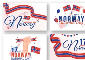 15 Norway National Day Illustration