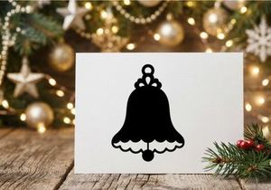 Festive Christmas Bell Ornament with Hanging Loop for Holiday Decor