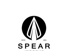 Spear logo icon vector illustration design.Head spear logo vintage illustration design vector
