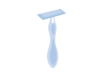 Shaving razor semi flat color vector object preview picture