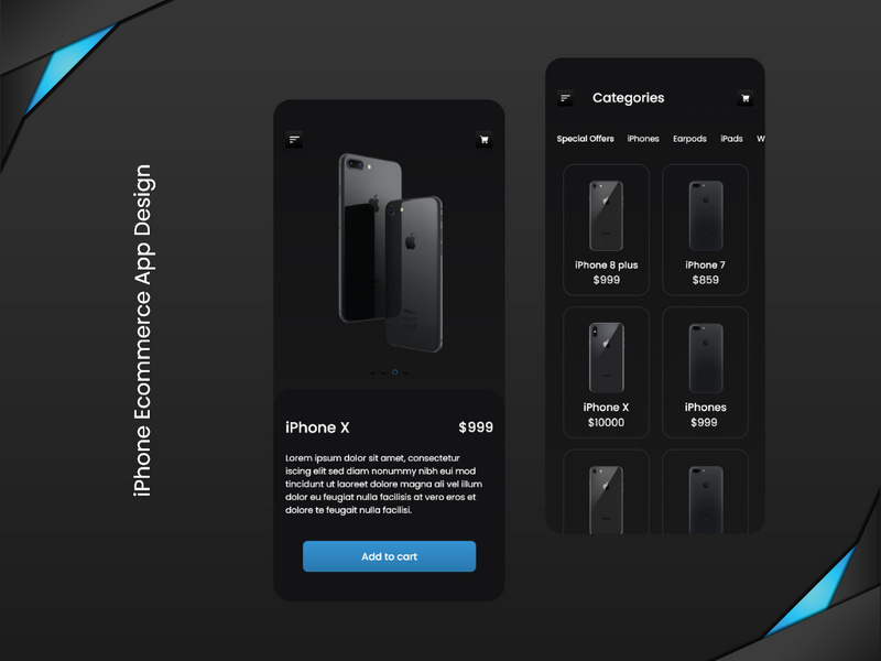 Iphone Ecommerce App design