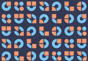 Dark Blue geometric pattern minimalist artwork