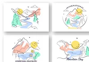 7 International Mountain Day Illustration