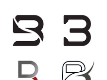 B letter logo template vector illustration