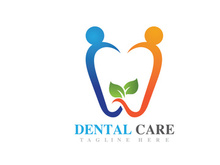 Dental care logo vector icon design