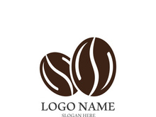 Coffee bean icon vector illustration template