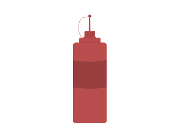 Ketchup bottle semi flat color vector object preview picture