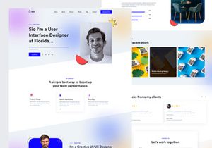 Sio - Personal Portfolio Website Figma Template
