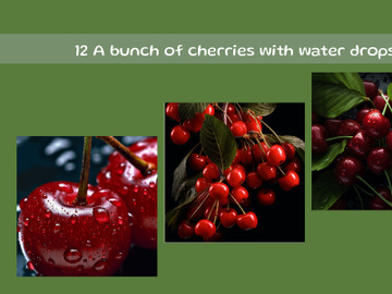 A bunch of cherries with water drops preview picture