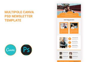 Multipole Email Template - Canva Email Newsletter template with Mailchimp