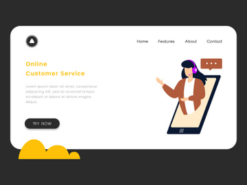 Online Customer Service vector illustration preview picture