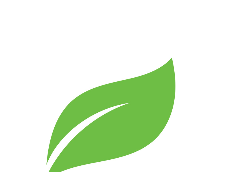 leaf logo green ecology nature element vector image