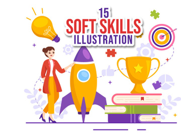 15 Soft Skills Vector Illustration preview picture